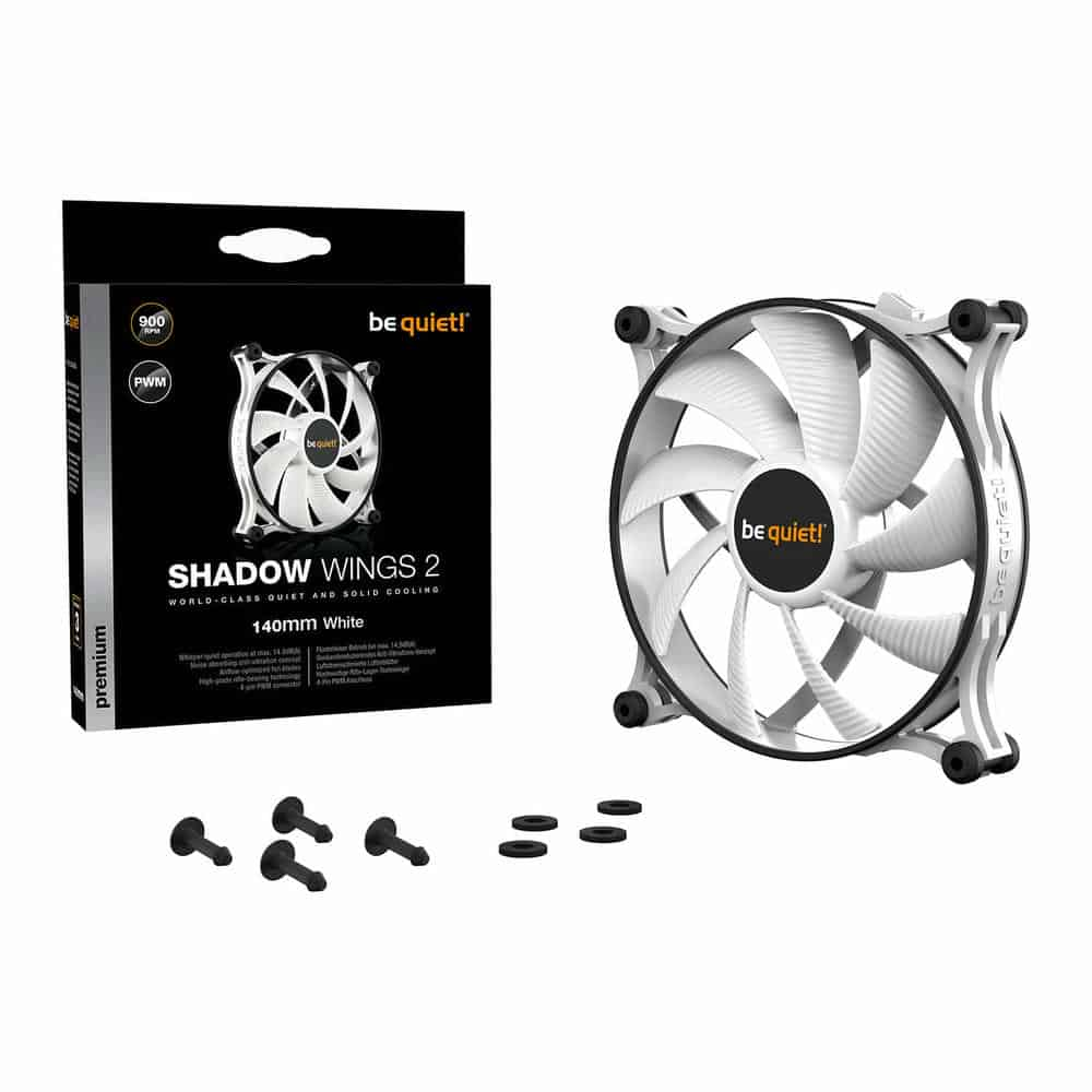 (image for) be quiet! Shadow Wings 2 140mm Silent White PWM Case Fan